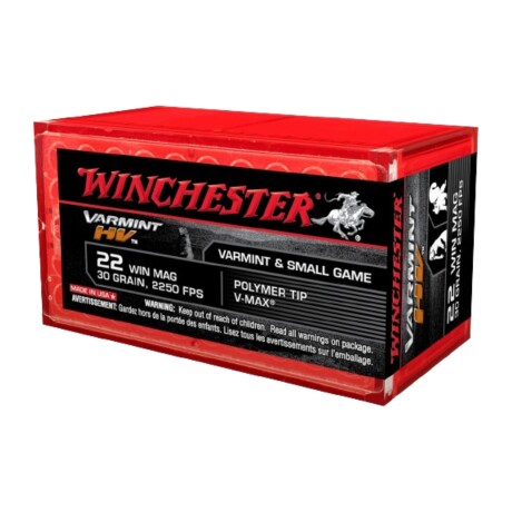 BALA WINCHESTER CAL 22WMR 30GRS V-MAX WIN/S22M2PT BALA WINCHESTER CAL 22WMR 30GRS V-MAX WIN/S22M2PT