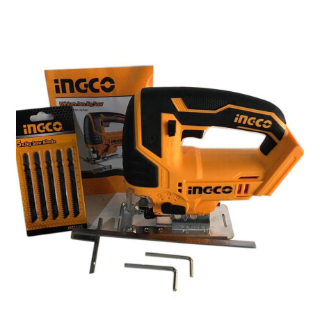 Sierra Caladora a Batería 20V + 5 Cuchillas Ingco CJSLI8501 Amarillo