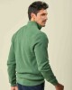 Buzo Algodón Medio Cierre Verde
