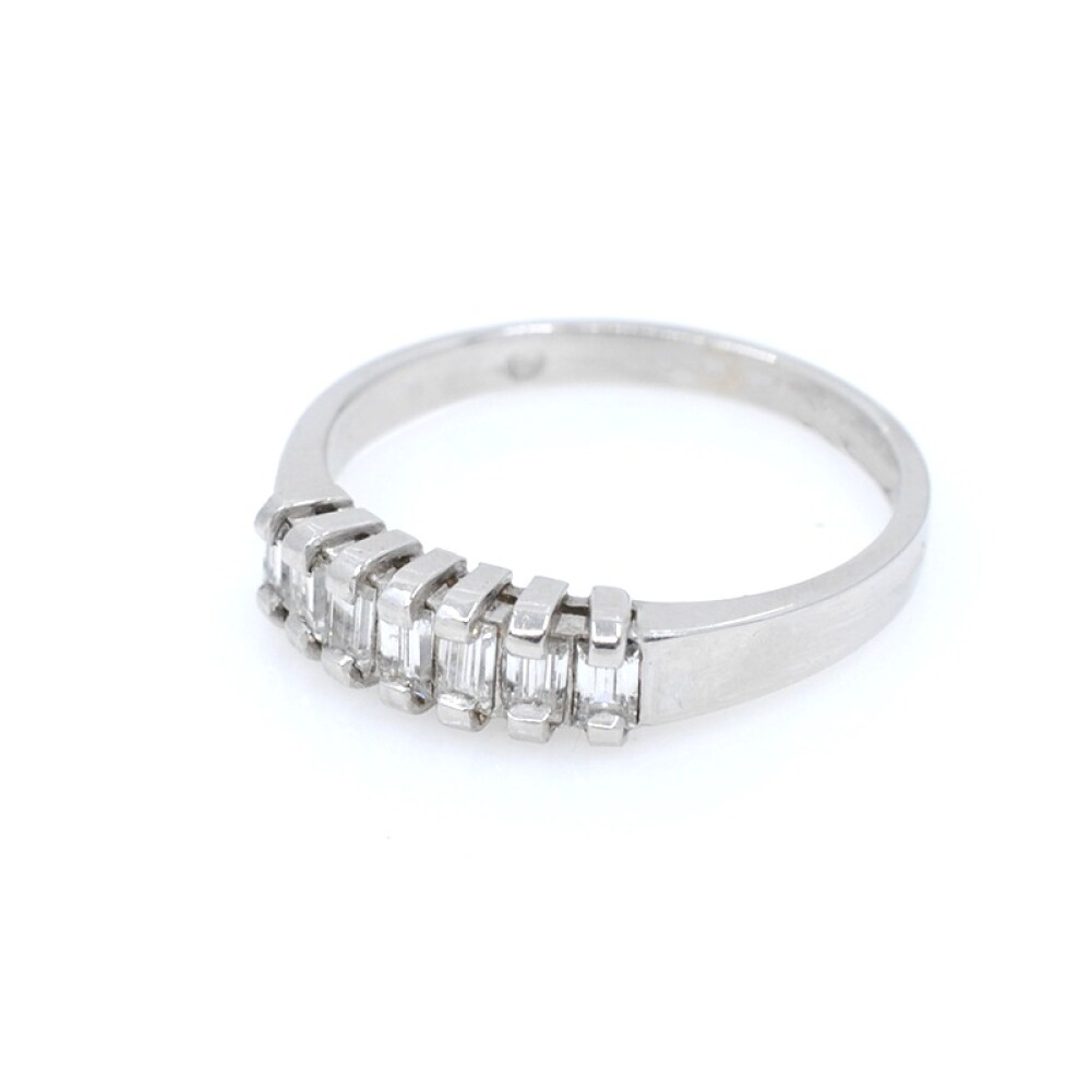 Anillo platino y brillantes baguettes Anillo platino y brillantes baguettes