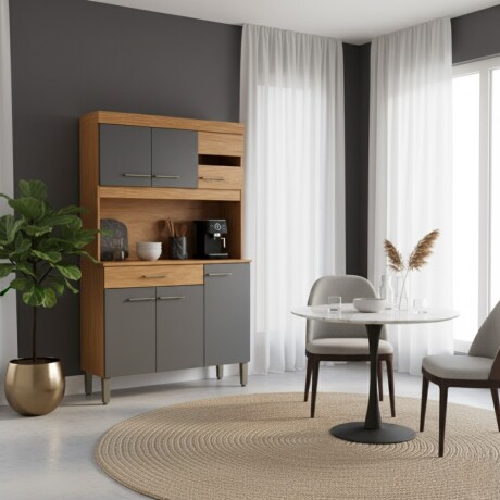 Kit cocina compacta - 6 puertas 1 cajón GRIS