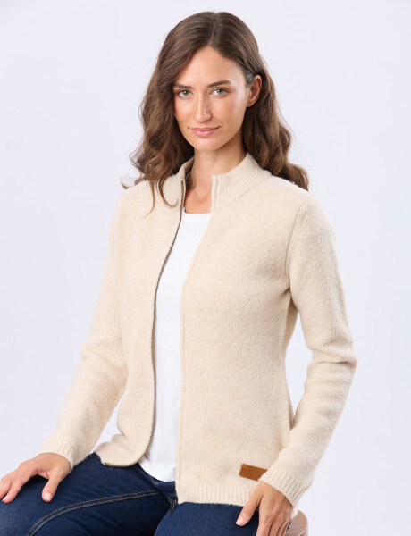 CAMPERA TEJIDA DE ABRIGO Natural