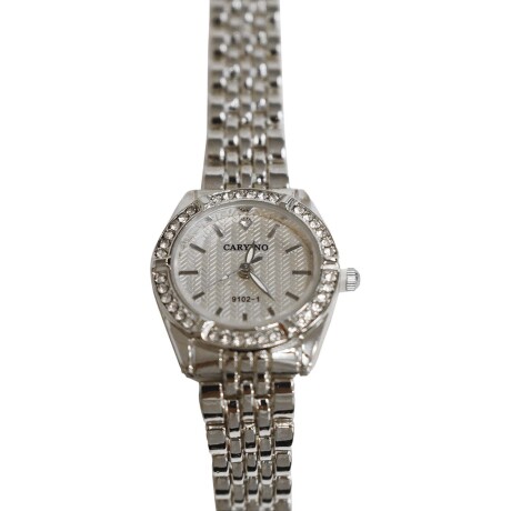 Reloj Pulsera para Mujer Diseño Elegante Clásico con Brillos Plateado