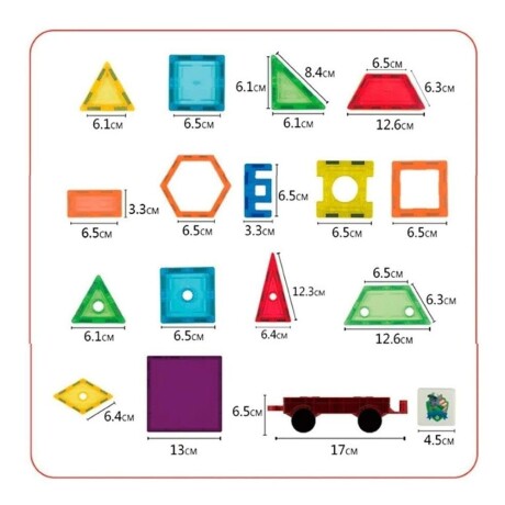 Bloques Magnéticos de Construcción 3D Multiformas 70 Piezas Multicolor