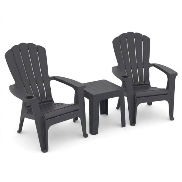 SET DE JARDIN 2 SILLONES + MESA - ANTRACITA SET DE JARDIN 2 SILLONES + MESA - ANTRACITA