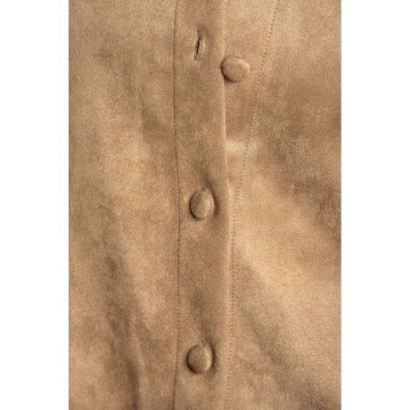 Camisa Gamuza Cuero Vegano Moca