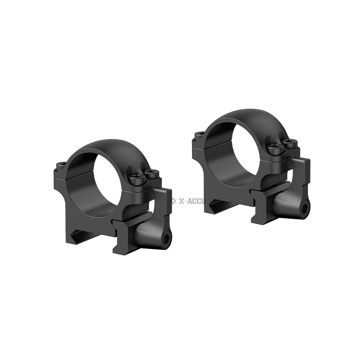 Anillos de acero Weaver QD de 25,4 mm y perfil bajo de 0,75 pulgadas 