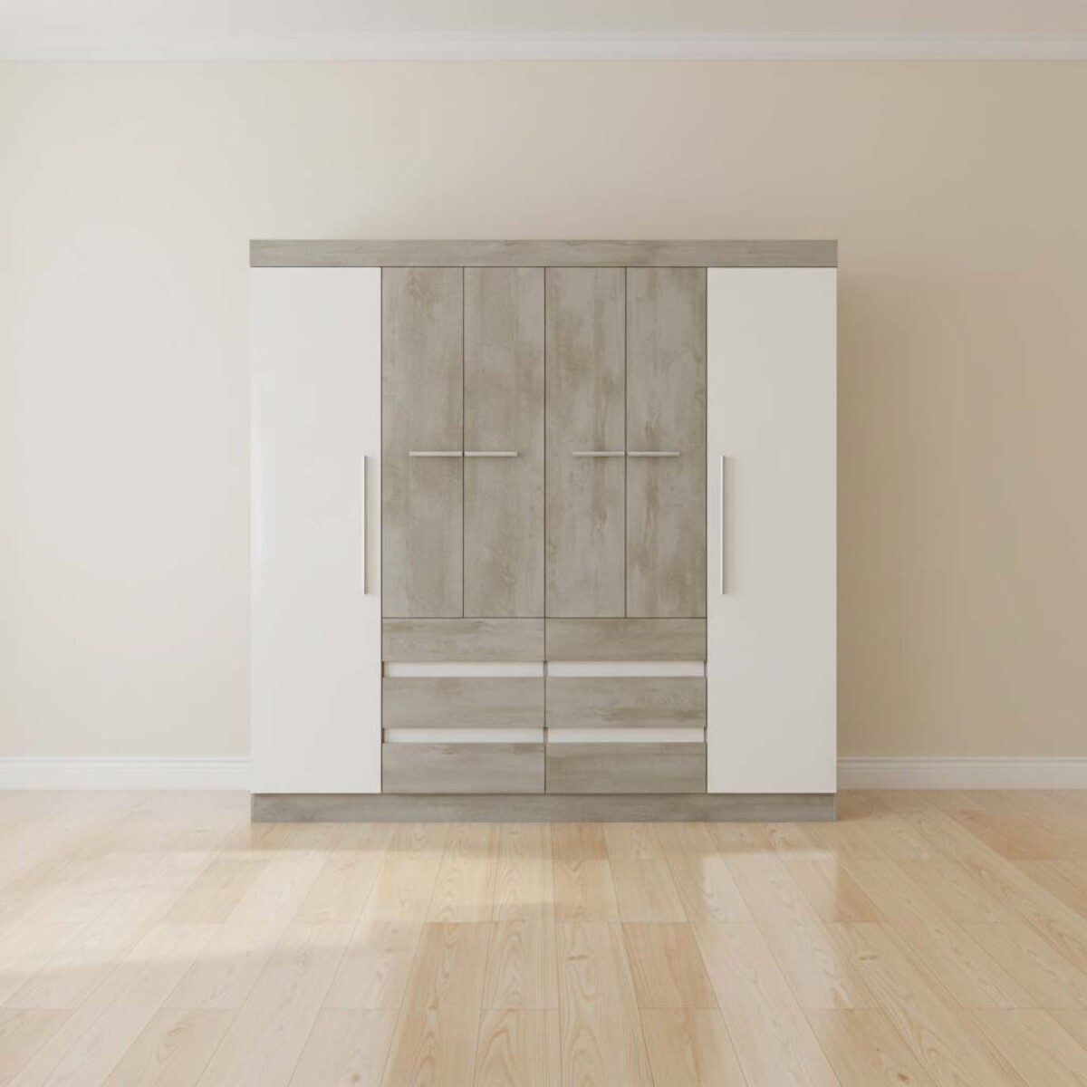 PLACARD VIENA - 6 PUERTAS MDP NATURAL-BEIGE BC 2035 