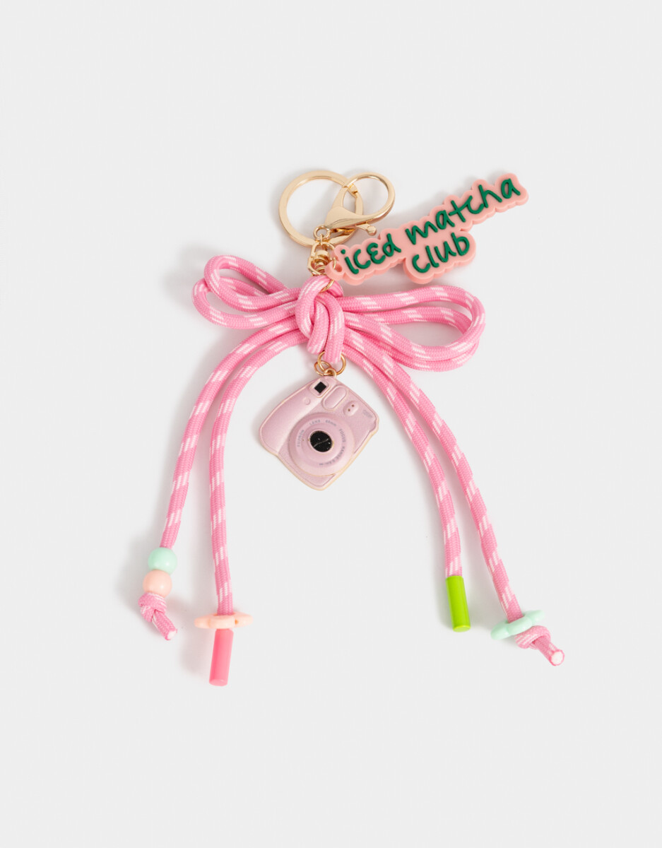Llavero Y Charm De Moño "matcha Girly" 