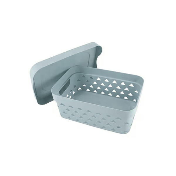 Organizador con tapa L celeste