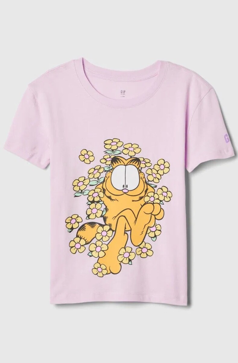 Remera Logo Gap Garfield Niña - Purple Lilac 193 