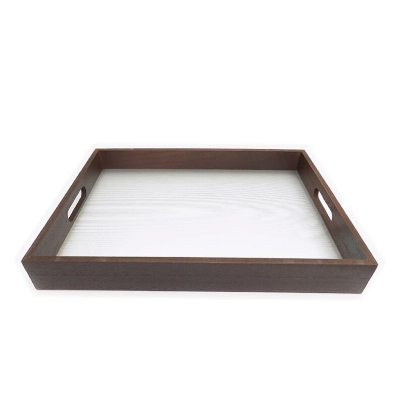 BANDEJA MDF/VIDRIO 39x29x5CM MARRON BANDEJA MDF/VIDRIO 39x29x5CM MARRON