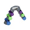 Set de mancuernas revestidas con soporte plegable Best Gris
