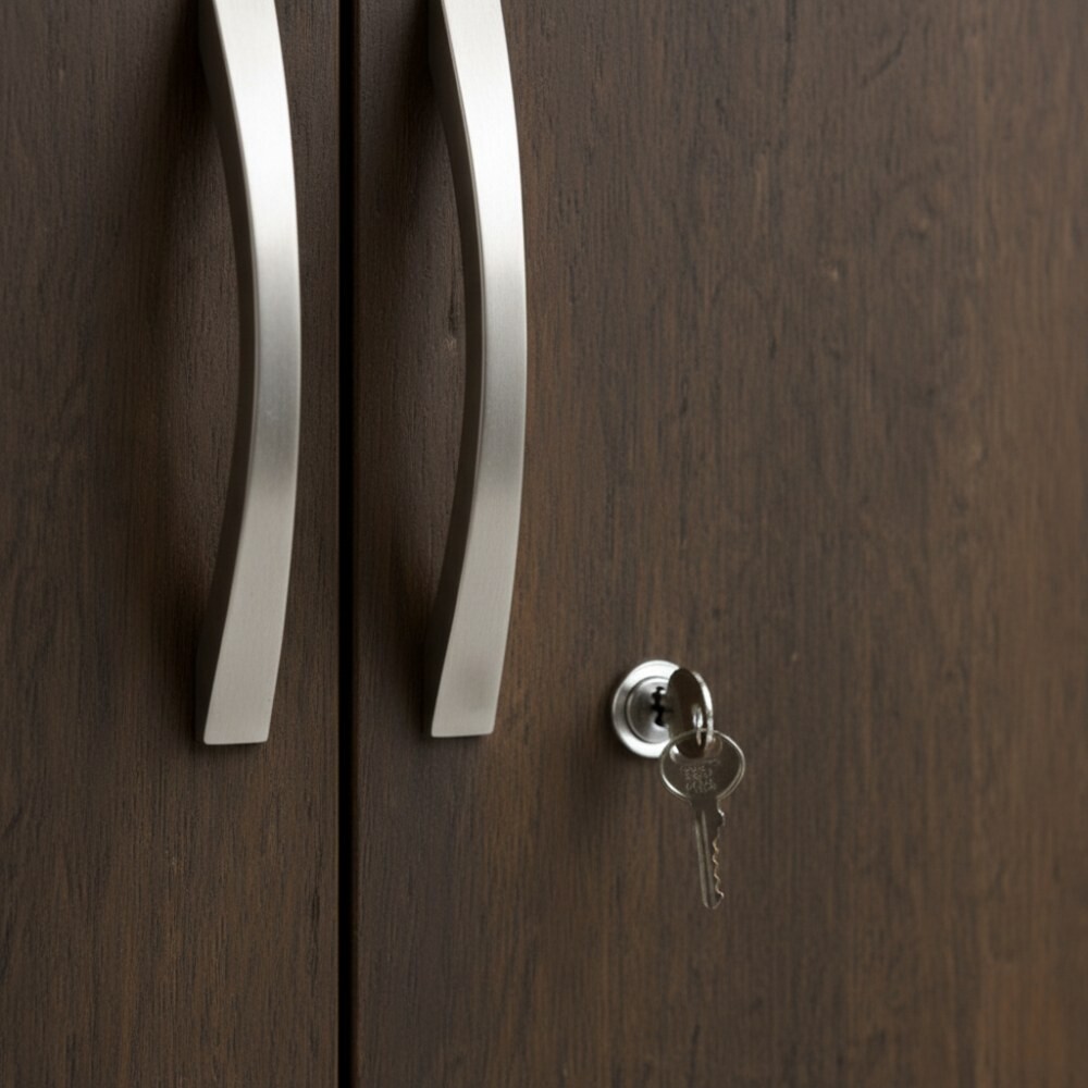 ROPERO 2 PUERTAS GUARDARROPA ARMARIO PLACARD CLOSET MULTIUSO CON LLAVE NOGAL