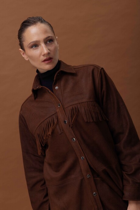 CAMISA NELA EN ANTE OXIDO