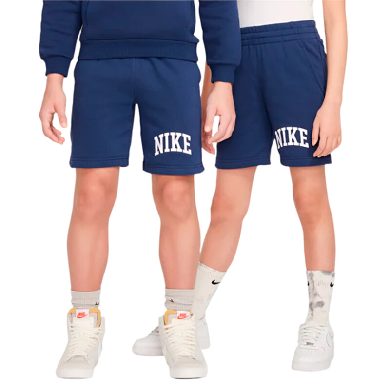 Short NIKE CLUB FT HBR MC de Niños - HJ3135-410 Marino