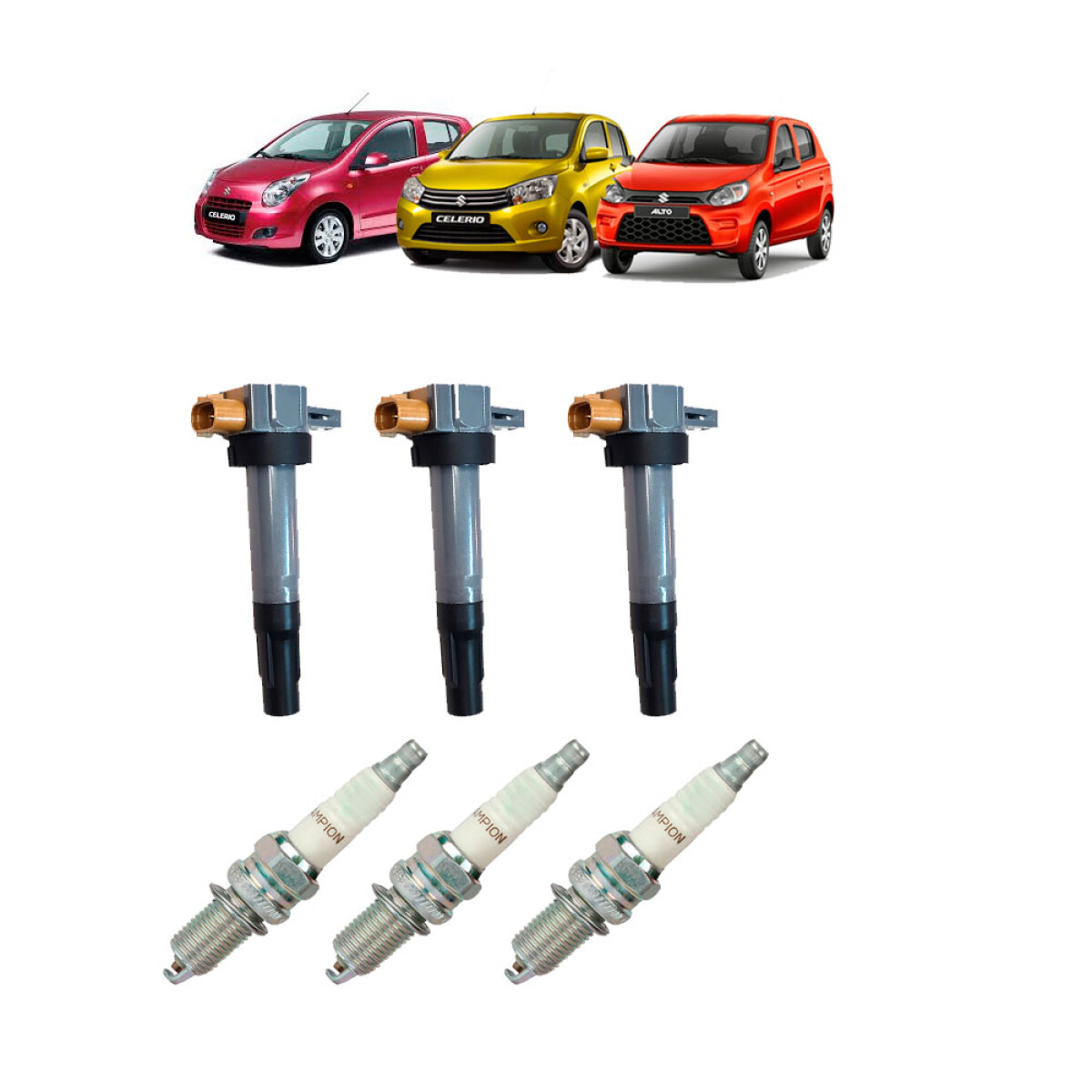 BOBINA ENCENDIDO COMBO KIT BOBINA + BUJIAS SUZUKI ALTO 800 