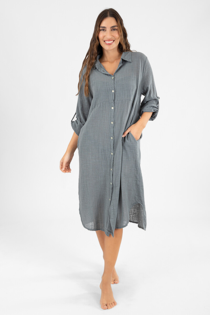 Camisola larga toscana - Verde oscuro 