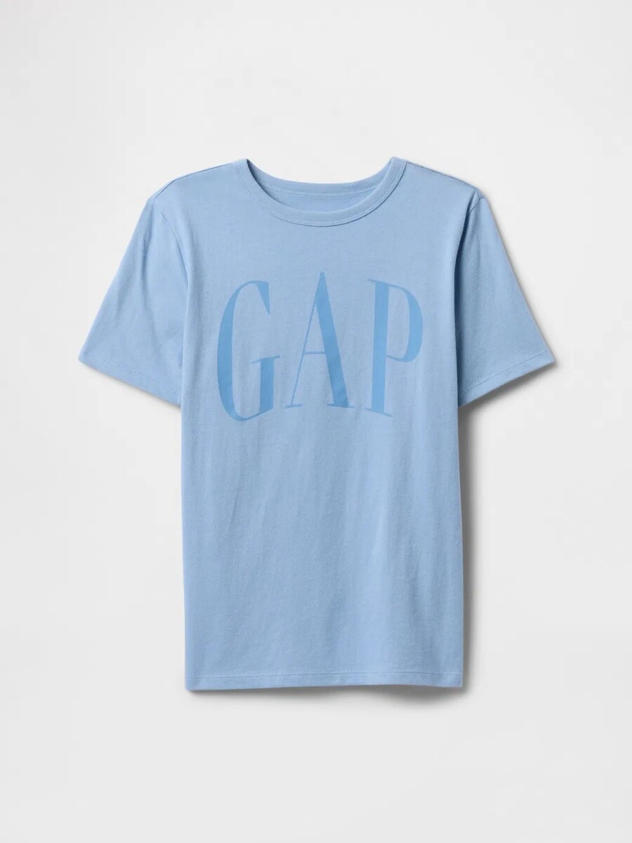 Remera Logo Gap Niño - Blue Suede 