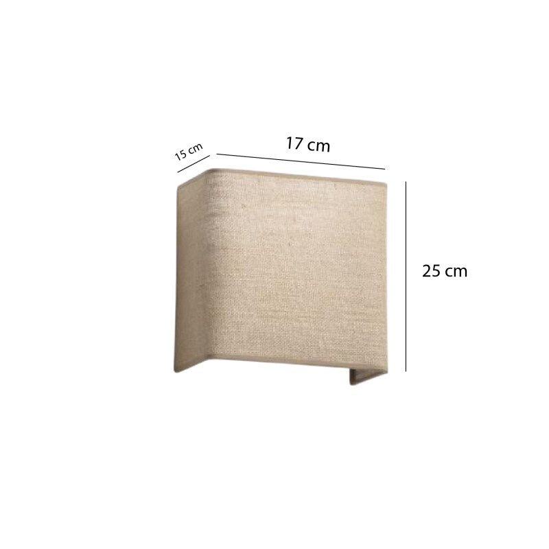 LUMINARIA DE PARED RECTANGULAR BIG SOLO Luminaria de Pared Soto Small Rectangular Yute