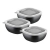 Juego De Tuppers Cuadrados 600ml - Tramontina - 25098/002 Juego De Tuppers Cuadrados 600ml - Tramontina - 25098/002