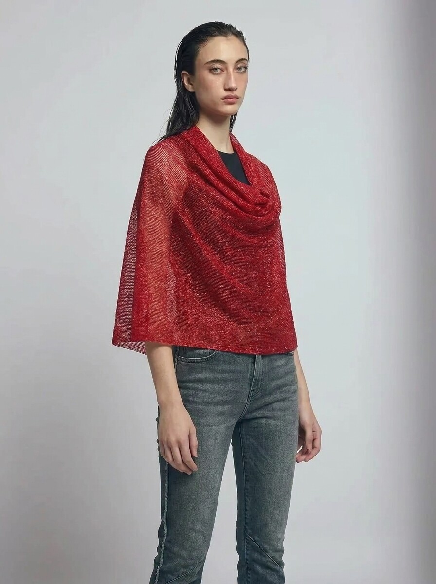 Capa lurex party - rojo 