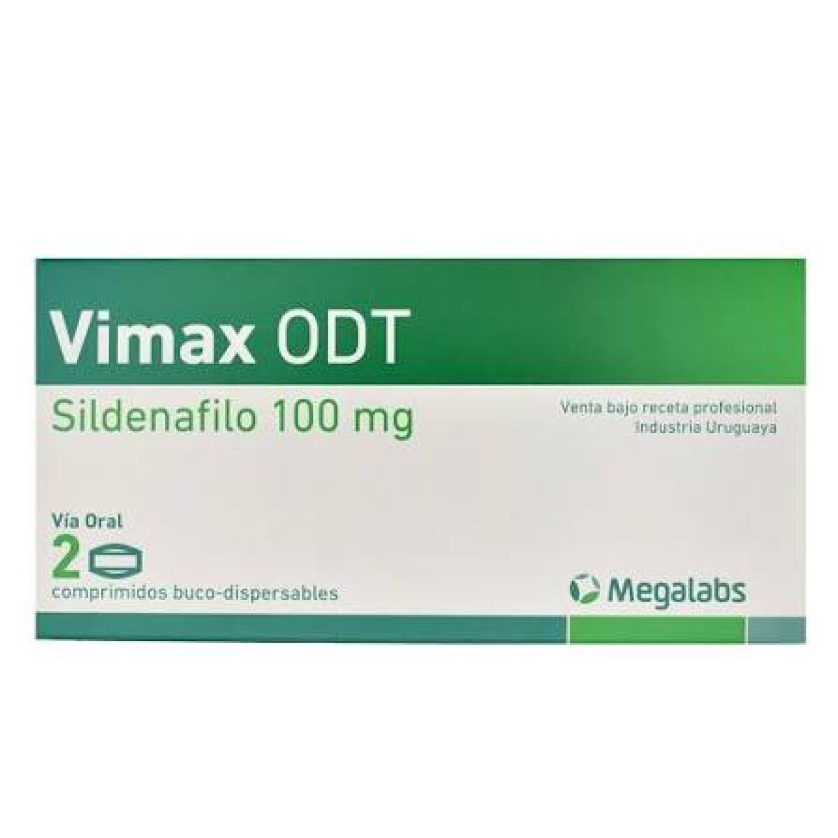 Vimax ODT 100 mg 2 Comprimidos – Estimulación Masculina de Rápida Absorción 