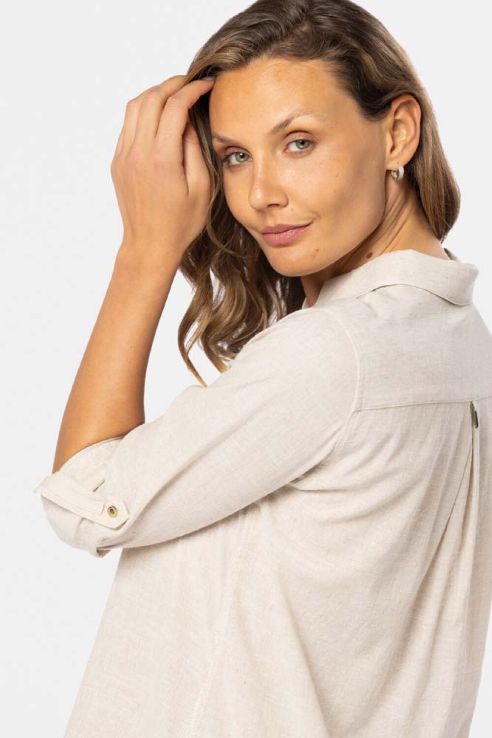 CAMISA DE LINO Beige