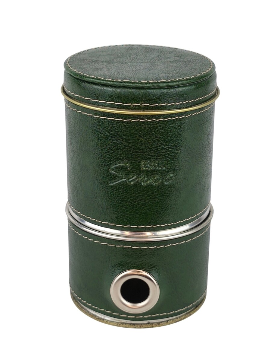 Yerbera forrada con dispensador - verde 