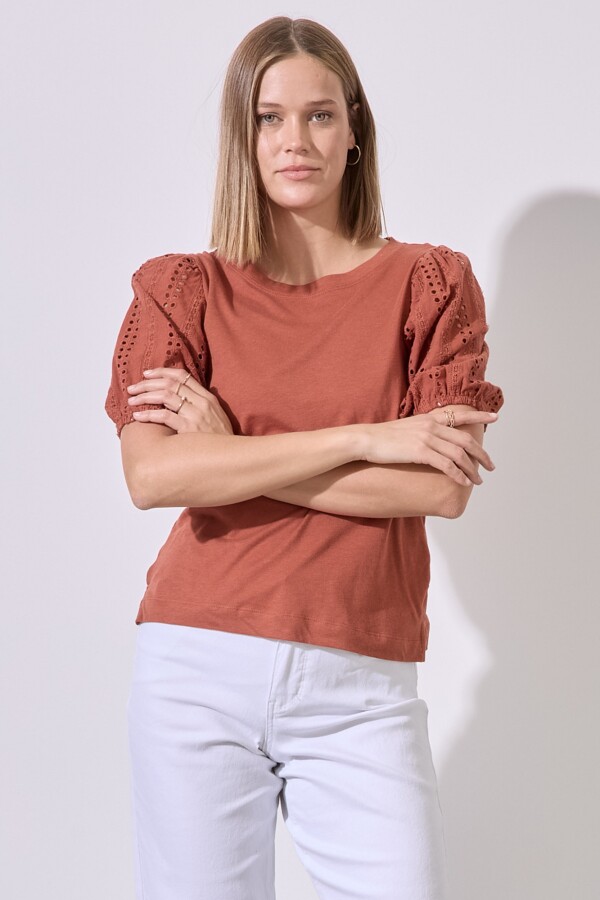 Blusa Broderie TERRACOTA