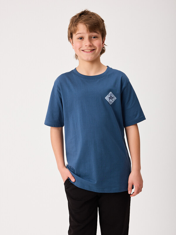 T-SHIRT PRINTO TEEN RUSTY Azul