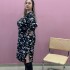 Vestido Natalia Negro flores