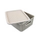 Caja organizadora símil ratán 12,5lt Cappuccino