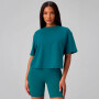 Top Training 100% Cotton Boxy Tee Mujer Green Abyss
