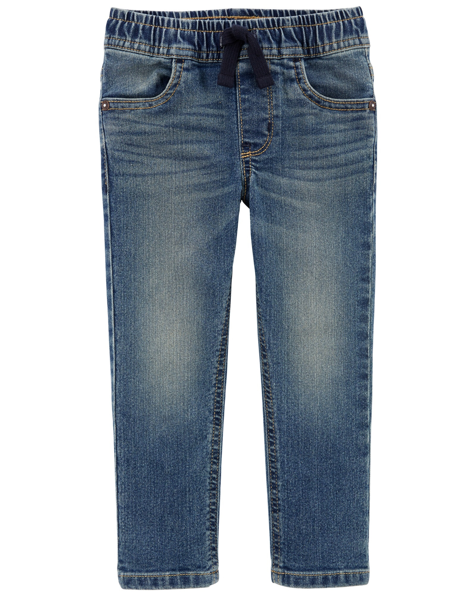Pantalón de jean con cintura elastizada. Talles 12-24M Sin color