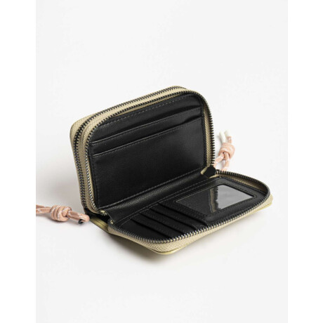 Billetera De Cuerina Con Doble Cierre Verde Claro