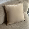 Funda de almohadón algódón 45x45cm beige