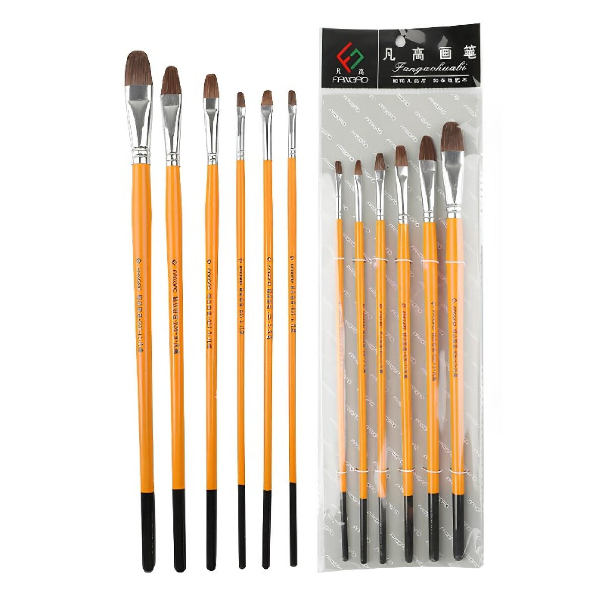 OUTLET Set de pinceles 6pcs 27cm - Outlet Set De Pinceles 6pcs 27cm 