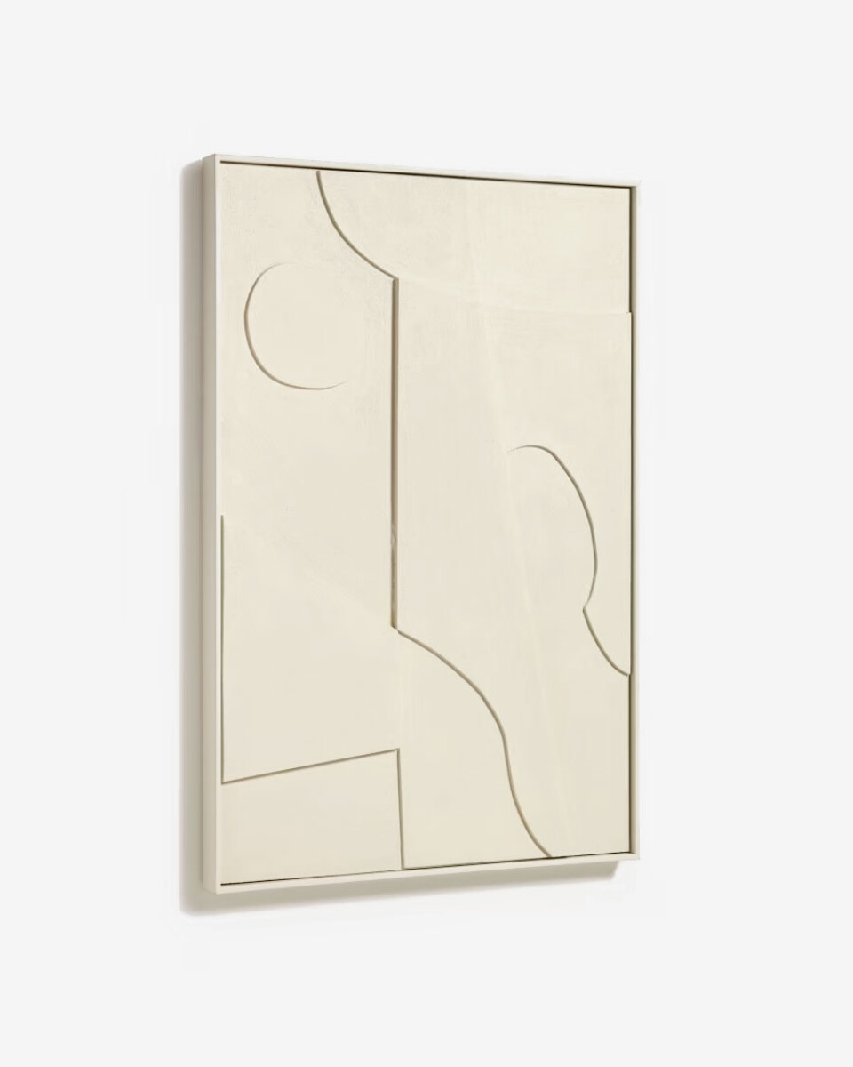 Talin - Cuadro abstracto beige 60 x 90 cm 