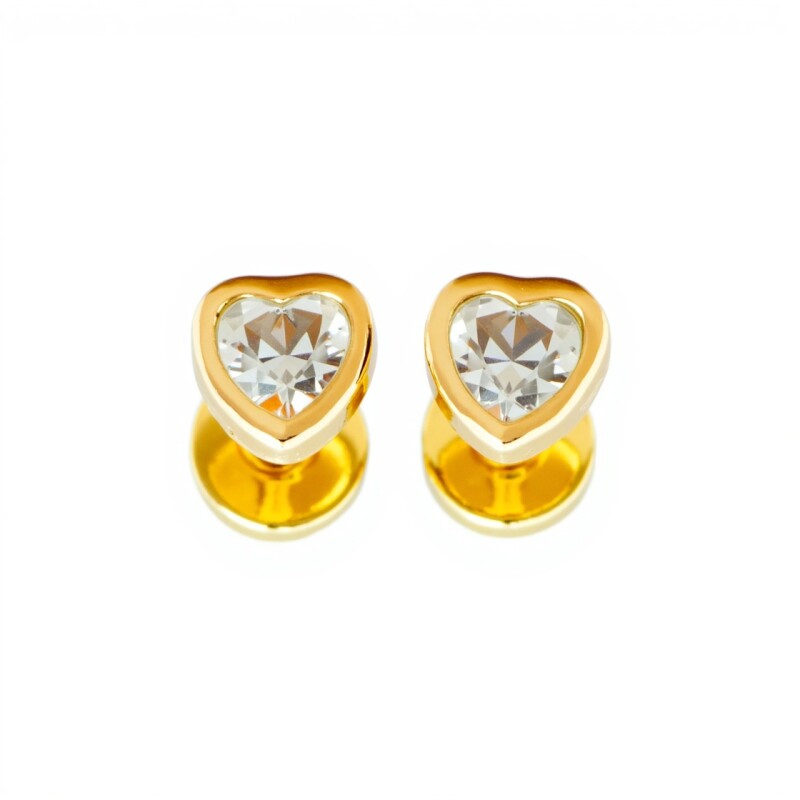 Abridores Corazón-Oro 18k-Piedra Zirconia-AB9523 conpiedra