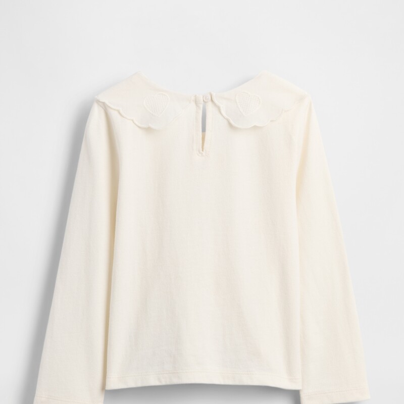 K2W HEART COLLAR TOP IVORY FROST