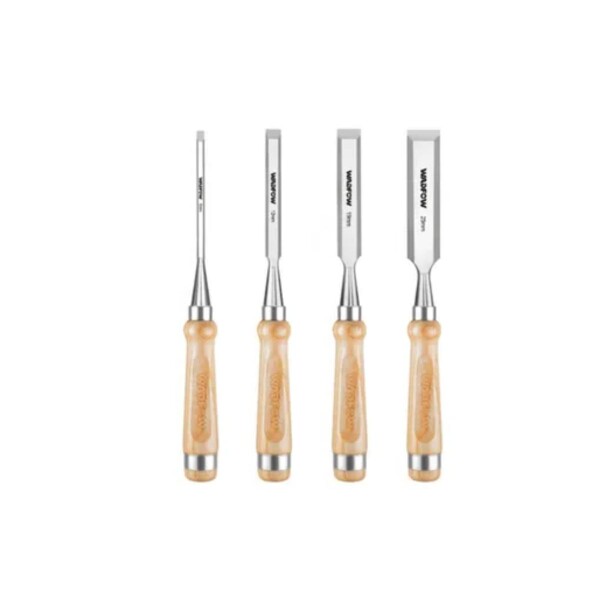 JUEGO DE 4 FORMONES MANGO MADERA WADFOW Juego De 4 Formones Mango Madera Wadfow