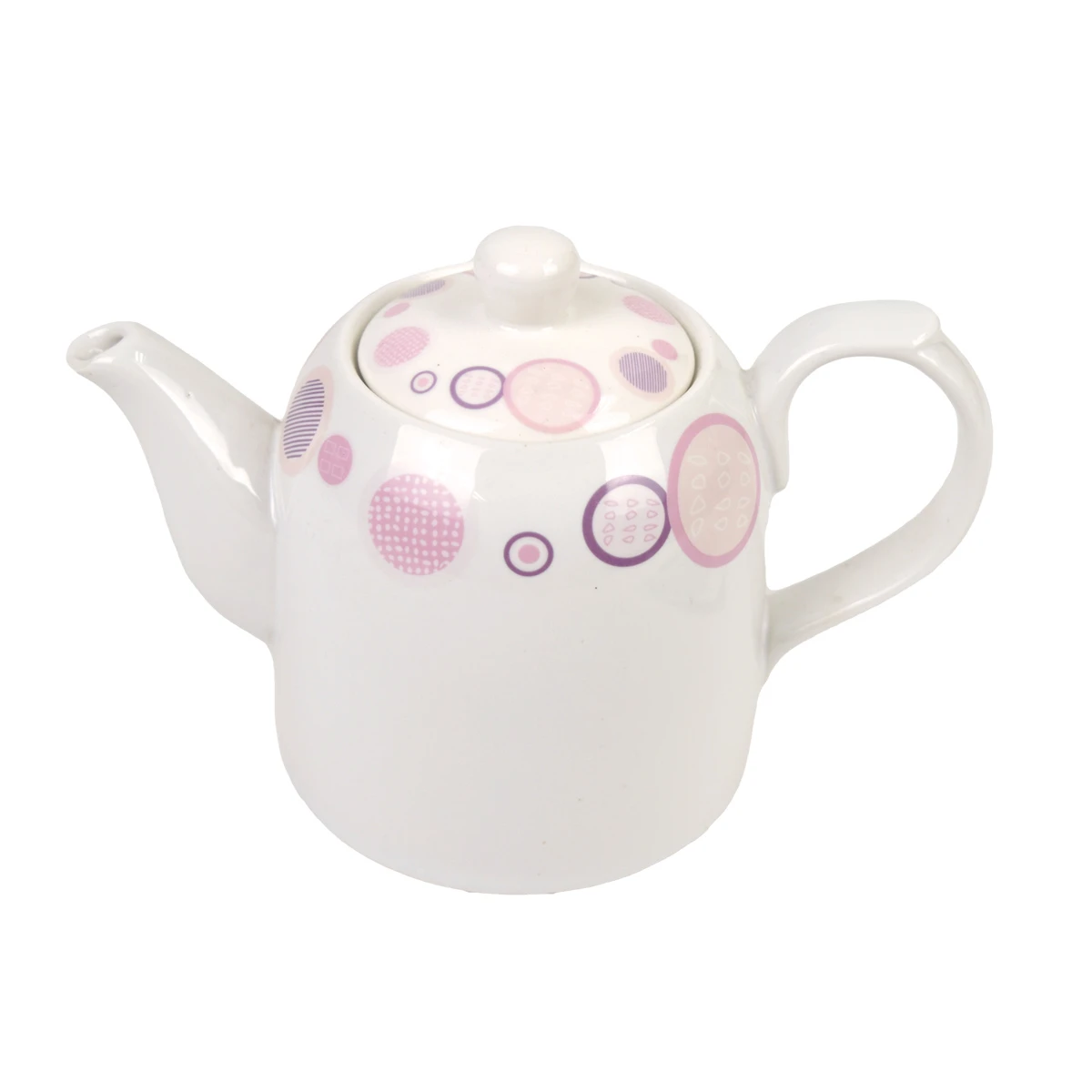 TETERA CERAMICA CERAMICA BLANCA C/DISEÑO PASTEL 22X12X15CM 