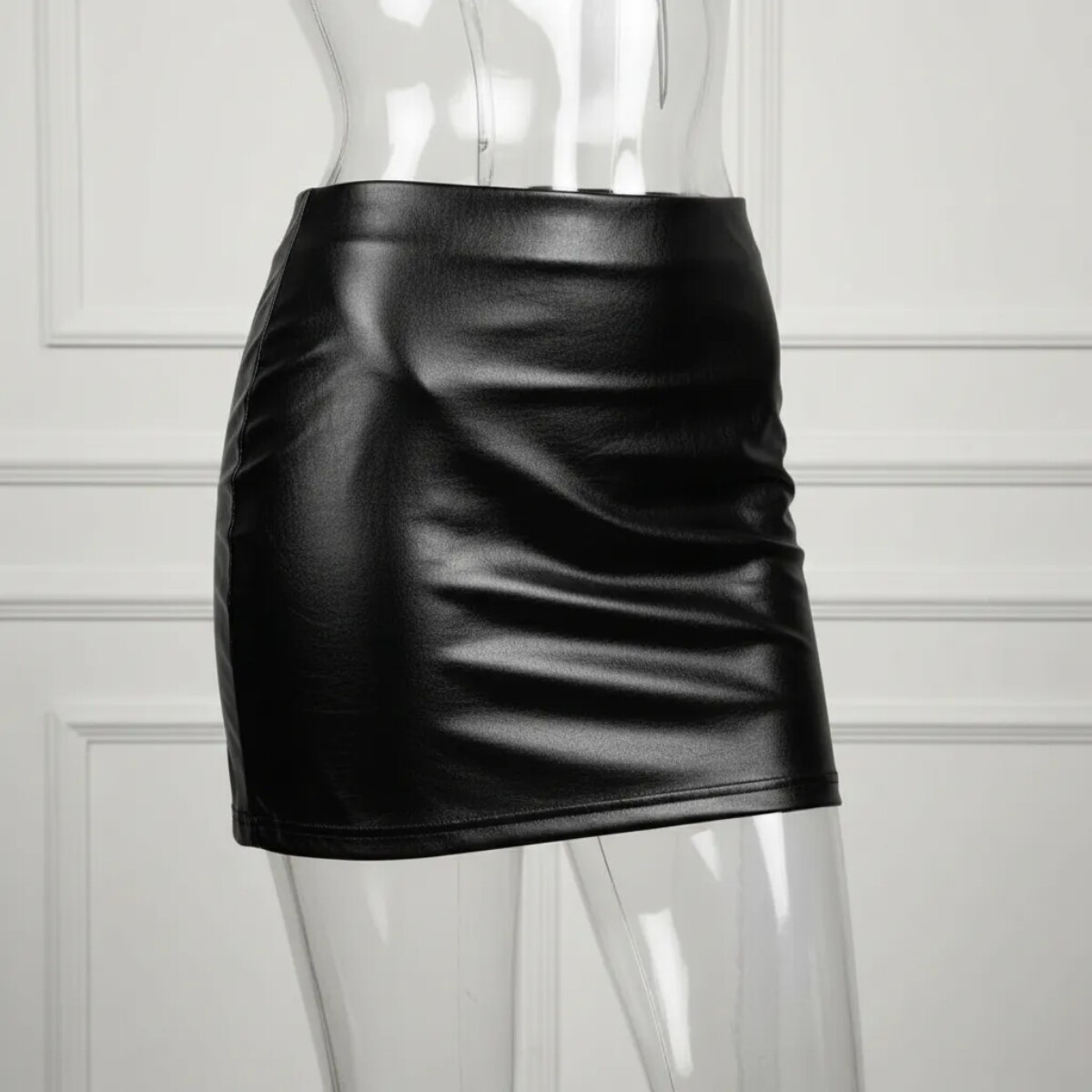 Pollera Mini De Vinilo Sexy 