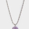 Cadena Corta con Dije Capsula Especial Cadena Corta Con Dije Corazón Piedra - Plateado