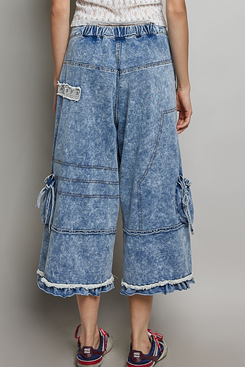 PANTALON DENIM ANCHO Denim