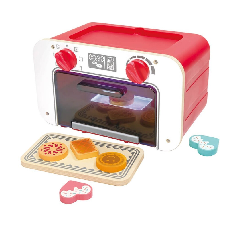 Horno de juguete con bandeja y galletas Horno de juguete con bandeja y galletas