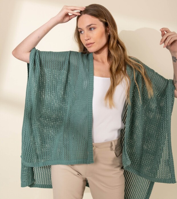 Ruana Free Verde Lurex