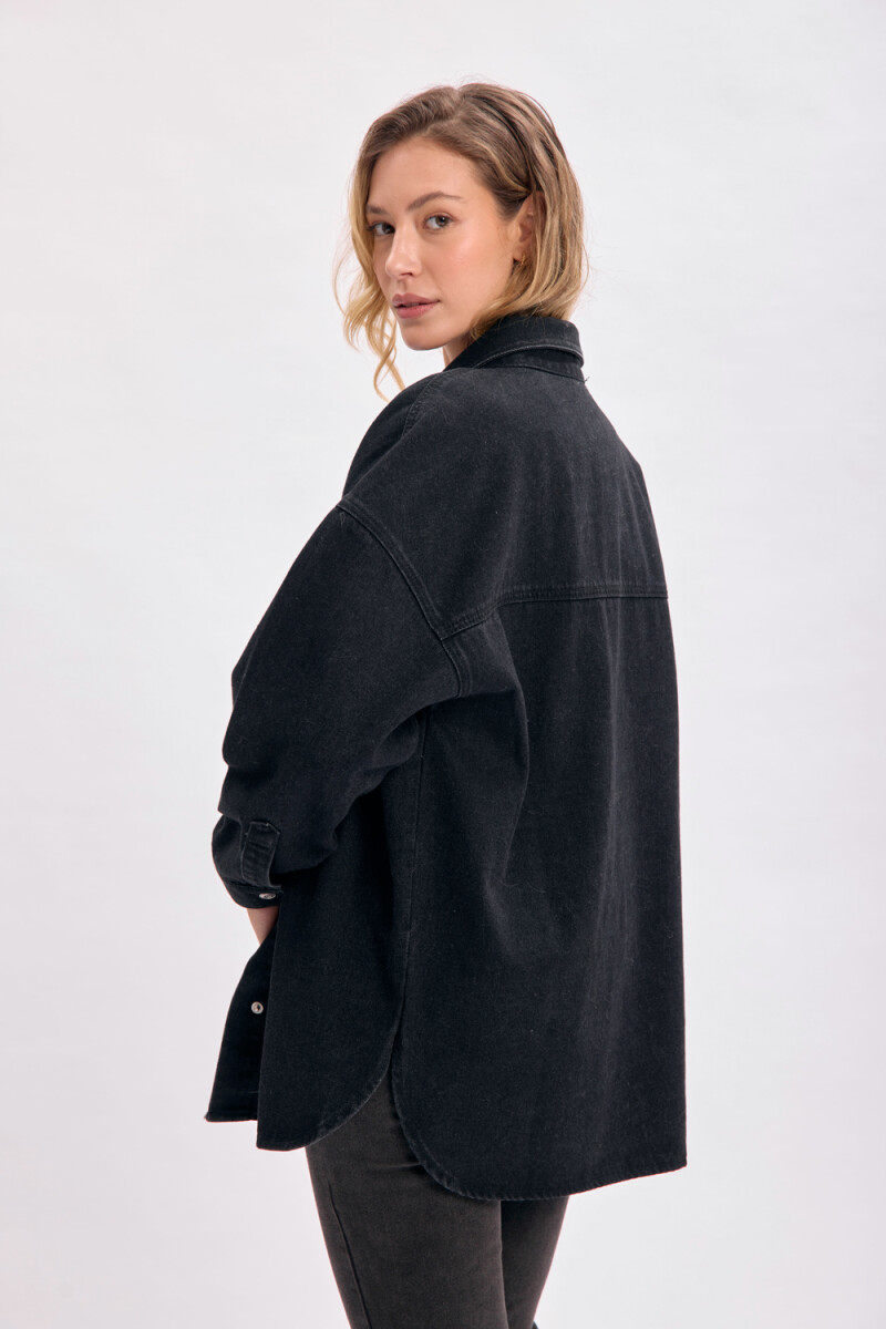 Sobrecamisa jean Negro