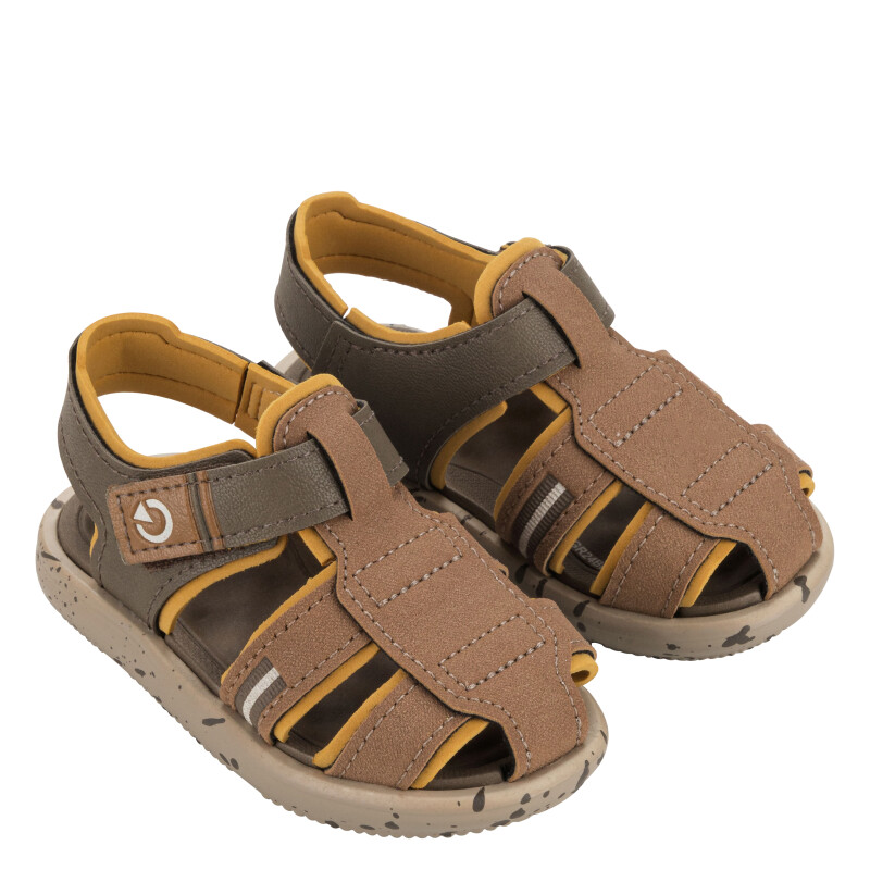 Sandalias Infantiles Cartago Pescador Beige - Marrón - Amarillo